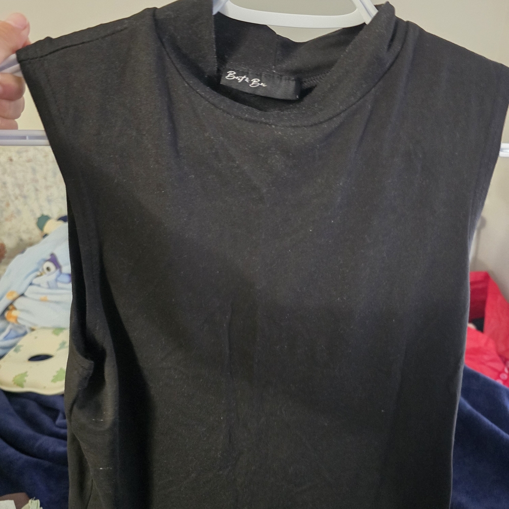 Black Sleeveless Top Size S